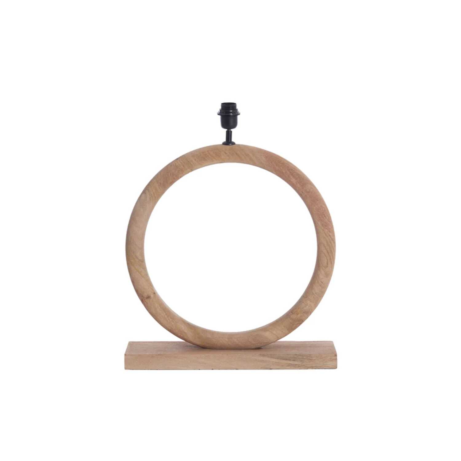 Base de lámpara de madera redonda en diseño Light & Living Nubia
