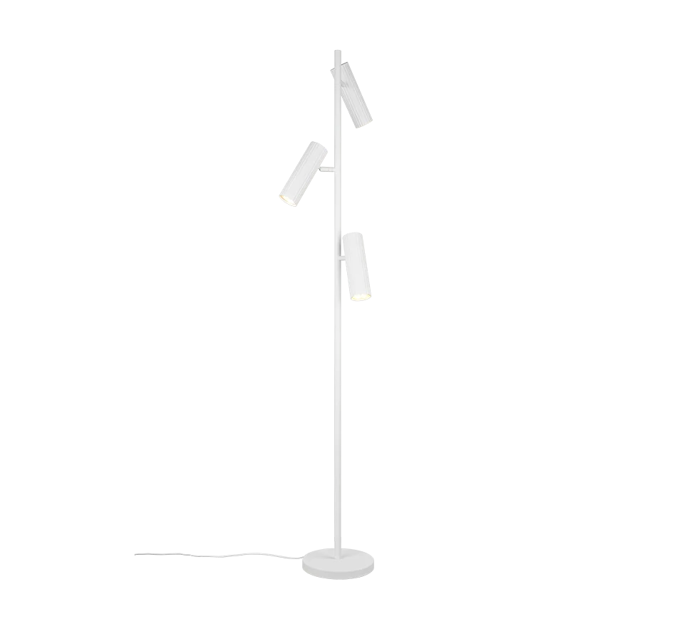 Lámpara de pie Soka Trio blanco mate GU10 Ø37cm 467700331