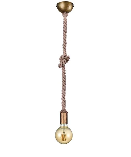 Lámpara de techo colgante Trio Rope bronce viejo 150cm 3