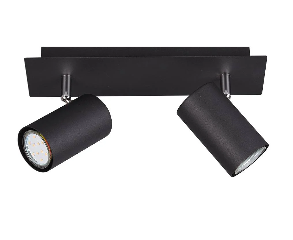 Foco Trio Marley 2 luces negro mate 8