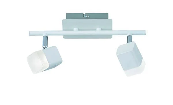 Foco Trio Roubaix LED 2 luces blanco mate 3000K 34cm R