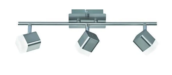 Foco Trio Roubaix LED 3 luces níquel mate 3000K 48cm R