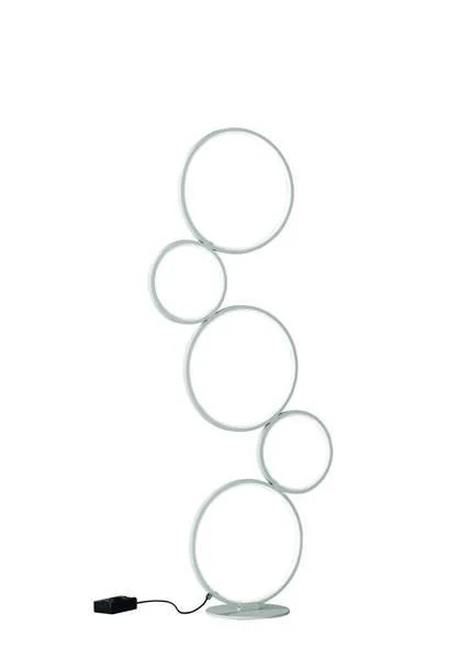 Lámpara de pie Trio Rondo LED blanco mate 3000K regulable 115cm 4