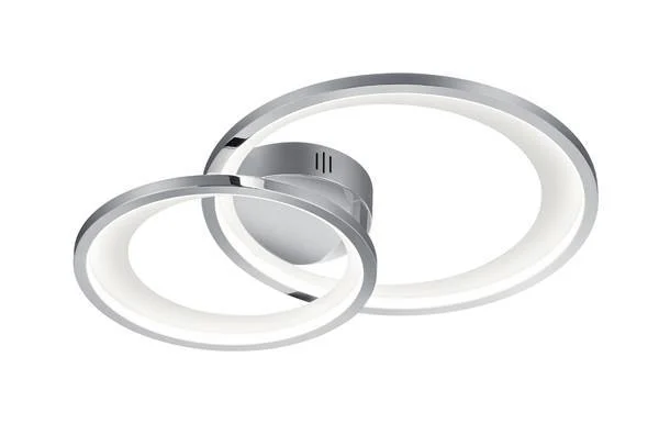 Plafón de techo Trio Granada LED cromo 3000K regulable 59cm 673810206