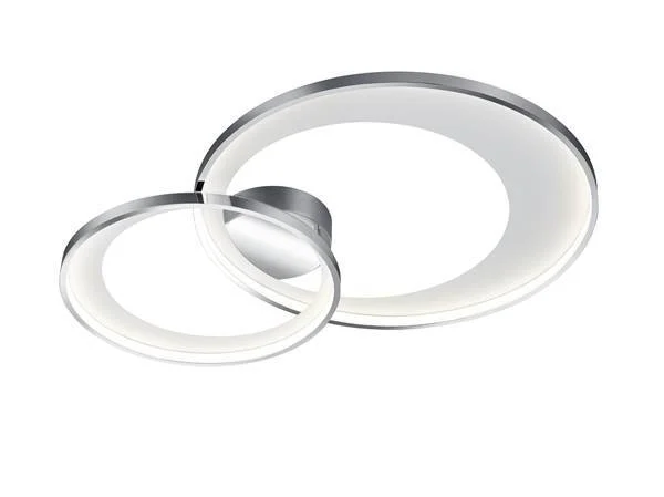 Plafón de techo Trio Granada grande LED cromo 3000K regulable 85cm 673890206