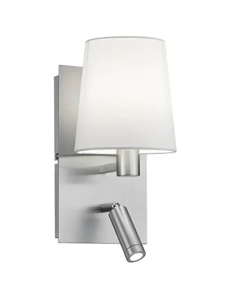 Aplique de pared Trio Marriot níquel mate 30,8cm 271470207