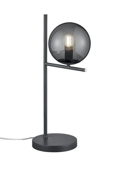 Lámpara de sobremesa grande Trio Pure antracita 52cm 5
