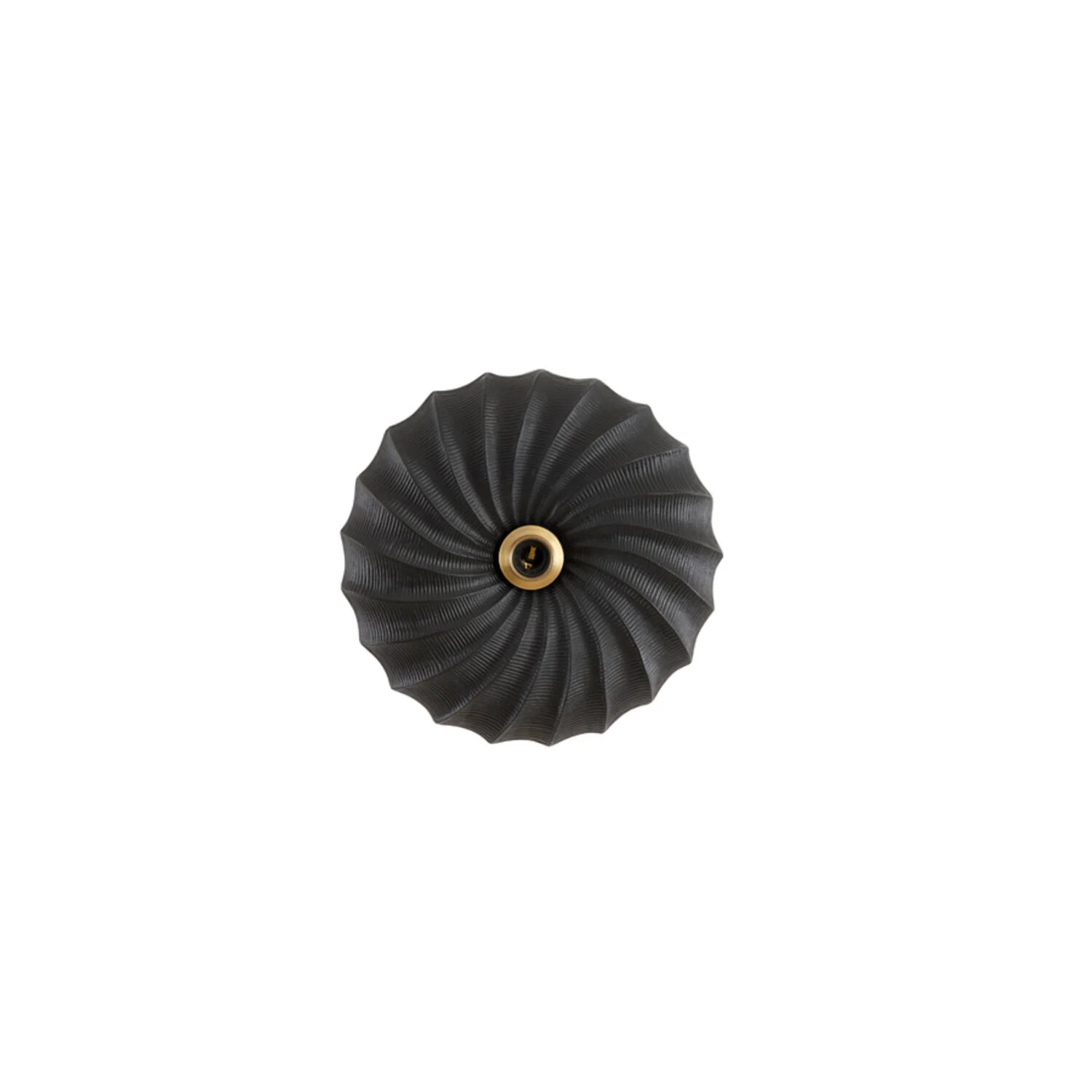 Pantalla negra con textura acanalada Light & Living Bapato