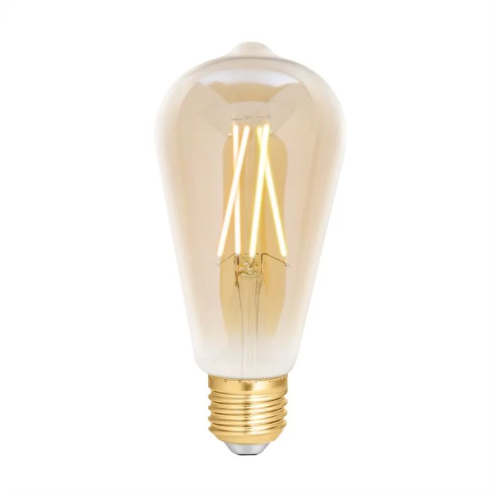 WiZ Smart LED E27 Edison Con Filamento Ámbar 6.5W 720lm - 820-845 Ajustable Blanco | Regulable - Reemplazo 50W