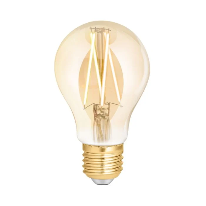 WIZ Smart Wifi E27 Pera con Filamento Ámbar 6.5W 720lm - 820-845 Ajustable Blanco | Regulable - Reemplazo 50W