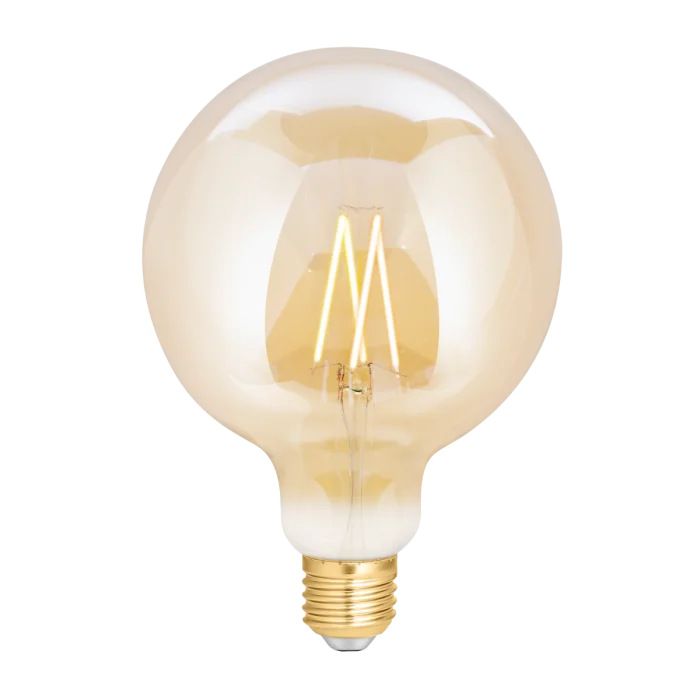 WiZ Smart LED E27 Globe Con Filamento Ámbar 125mm 6.5W 720lm - 820-845 Ajustable Blanco | Regulable - Reemplazo 50W