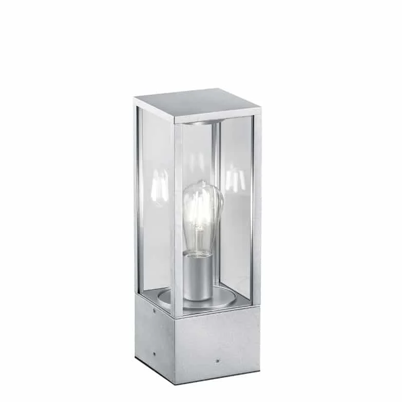 Baliza de exterior Trio Garonne en aluminio color zinc 5