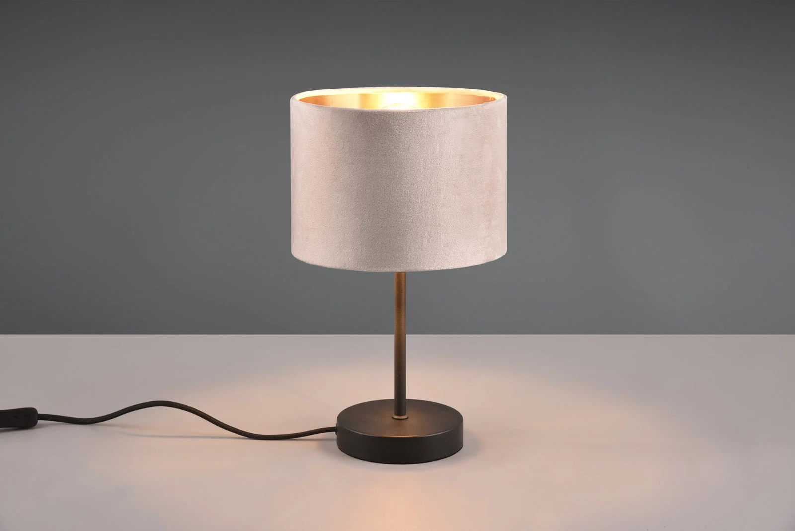 Lámpara de sobremesa Trio Julieta beige con pantalla 33cm 519000144