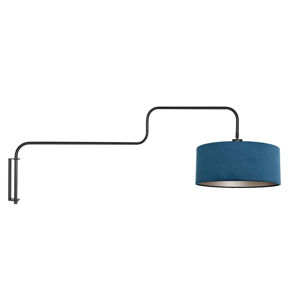 Lámpara de pared en metal azul y negro con un diseño innovador Steinhauer Bloeba