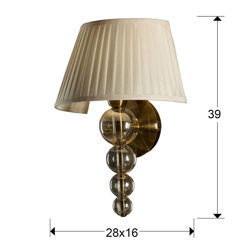Lámpara aplique de pared Schuller Mercury champán y encintado