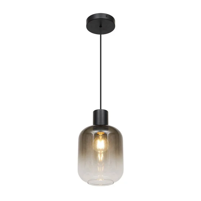 D'Lite Colgante De Luz Leffinge Smokey Vidrio | Apta Para 1x E27