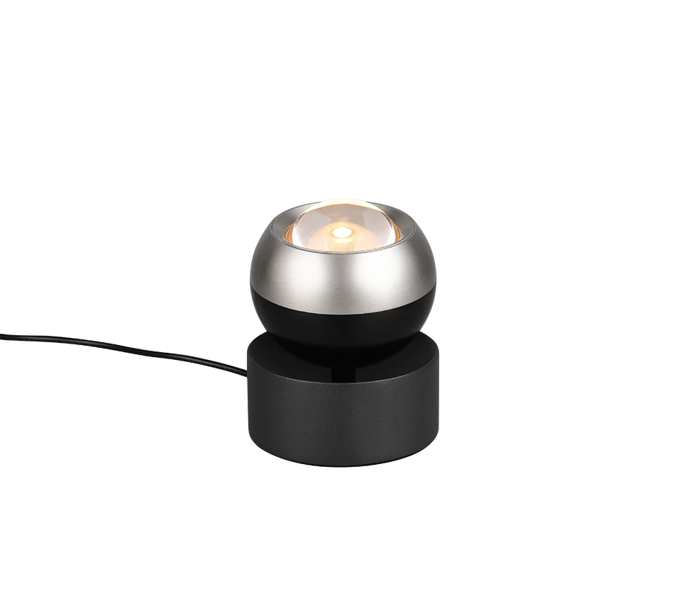 Lámpara de sobremesa Trio Orbit LED níquel mate táctil regulable 2300+3000+4000K 544410107