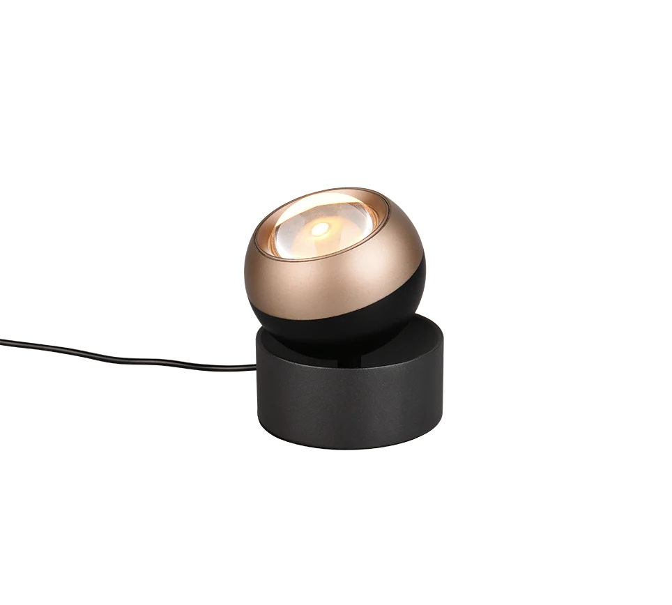 Lámpara de sobremesa Trio Orbit LED negro mate táctil regulable 2300+3000+4000K 544410132