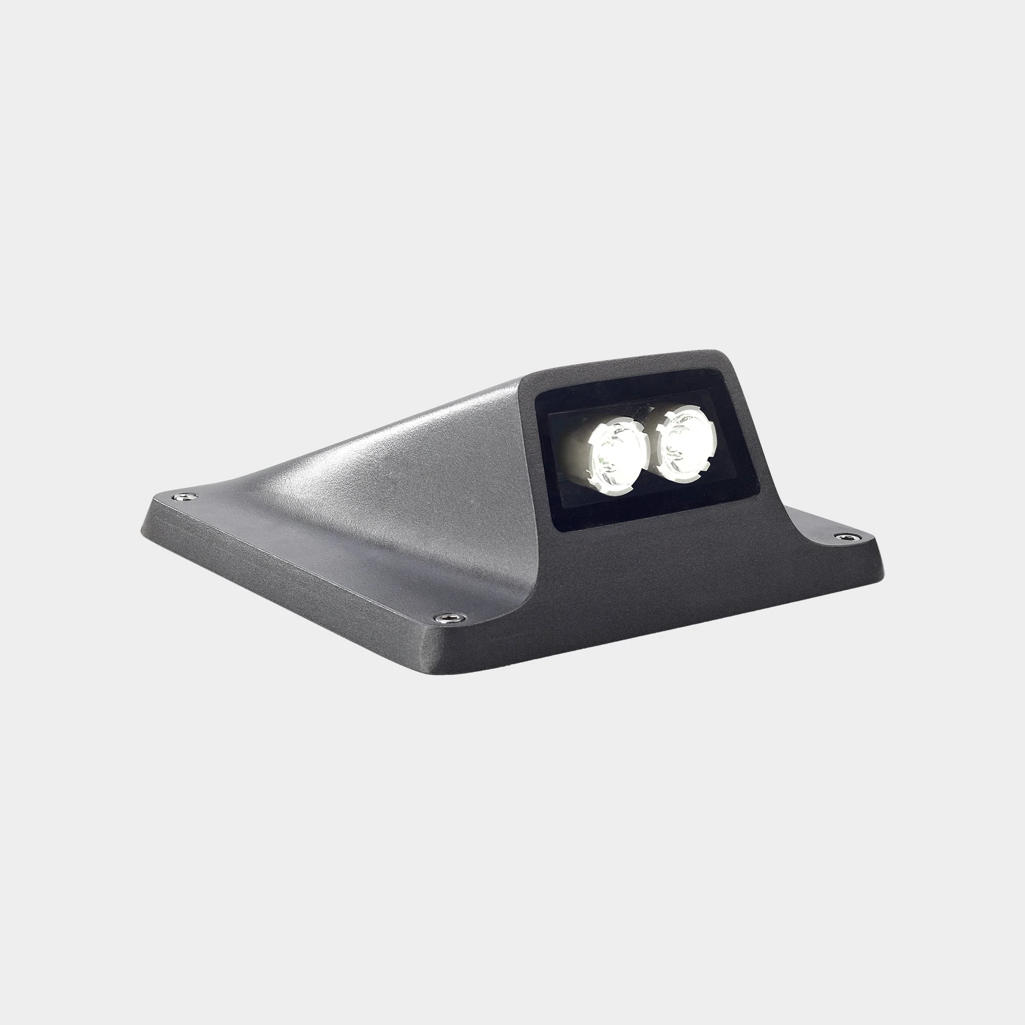 Baliza de exterior LedsC4 Rexel 2 Leds LED gris urbano 3000K IP66 55-9883-Z5-CL