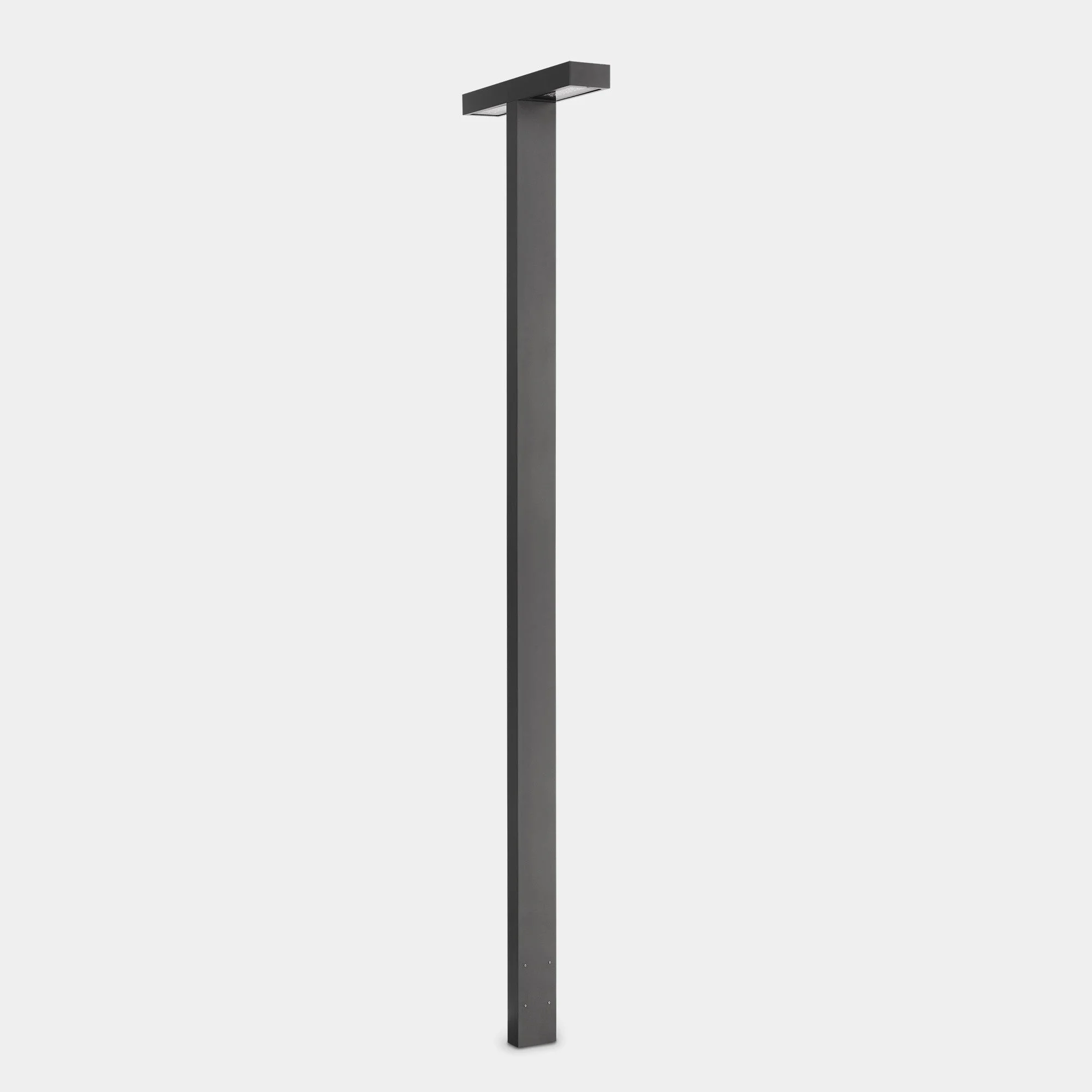 Farola de exterior LedsC4 Ele 2 Heads LED gris urbano 2700K DALI IP66 55-E106-Z5-CK