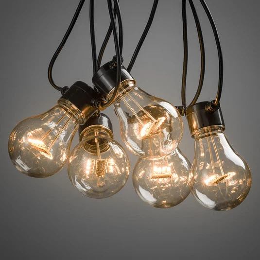 Guirnalda de luces cervecería 10x bombilla convencional transparente ámbar