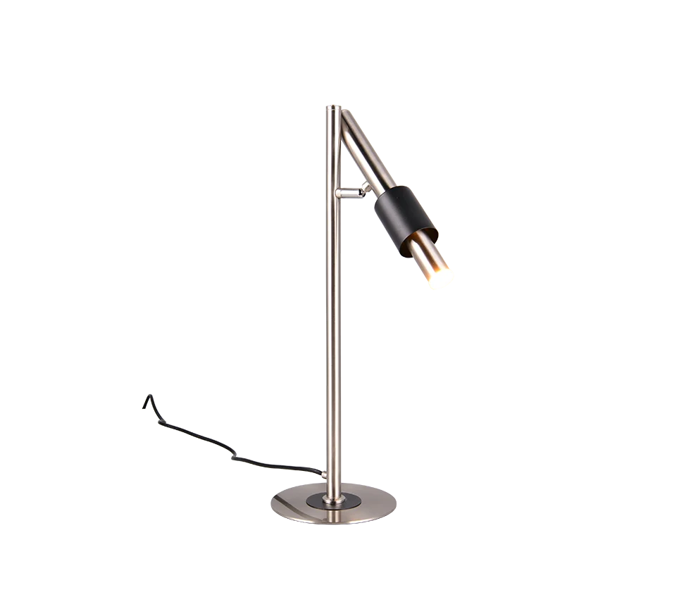 Lámpara de sobremesa Ikaris Trio níquel mate regulable LED Ø22cm 4W 555310107