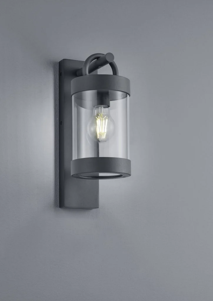 Aplique de exterior Trio Sambesi antracita sensor crepuscular IP44 33cm 2