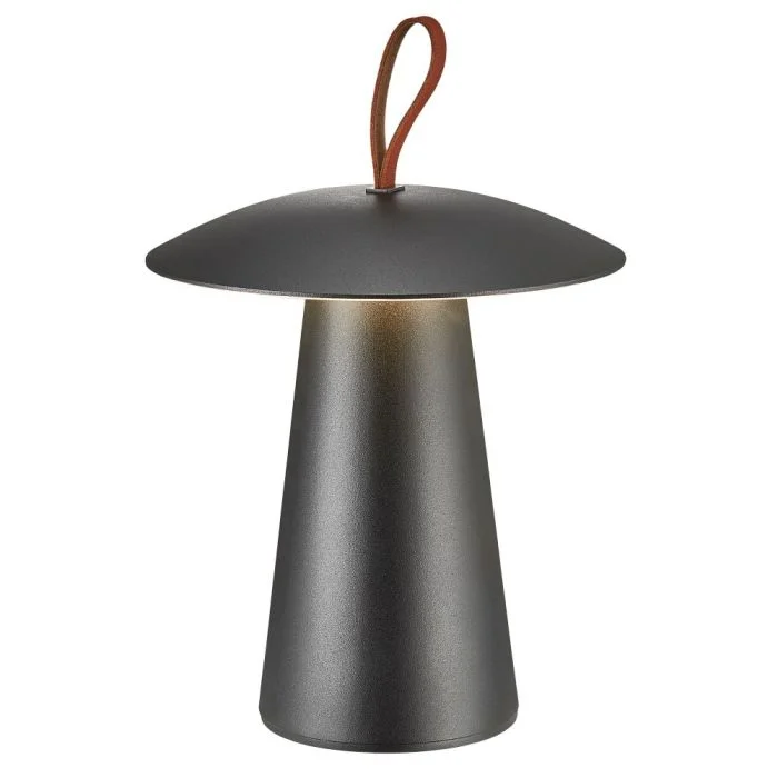 Nordlux Lámpara De Mesa Ara Batería Aluminium Negro 2W 240lm - 830 Luz Cálida | Regulable Touch