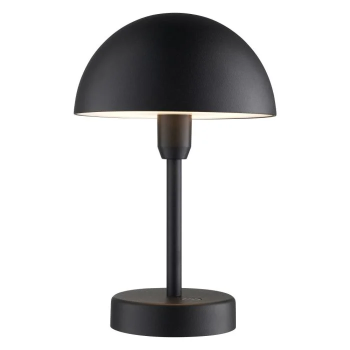 Nordlux Lámpara De Mesa Ellen Batería Aluminium Negro 2.8W 300lm - 830 Luz Cálida | 3 Pasos Regulable