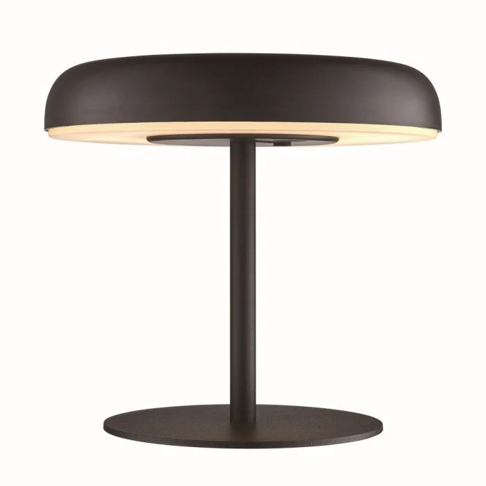 Nordlux Lámpara De Mesa Solar Elmer Batería Negro 2W 100lm - 830 Luz Cálida | 3 Pasos Regulable