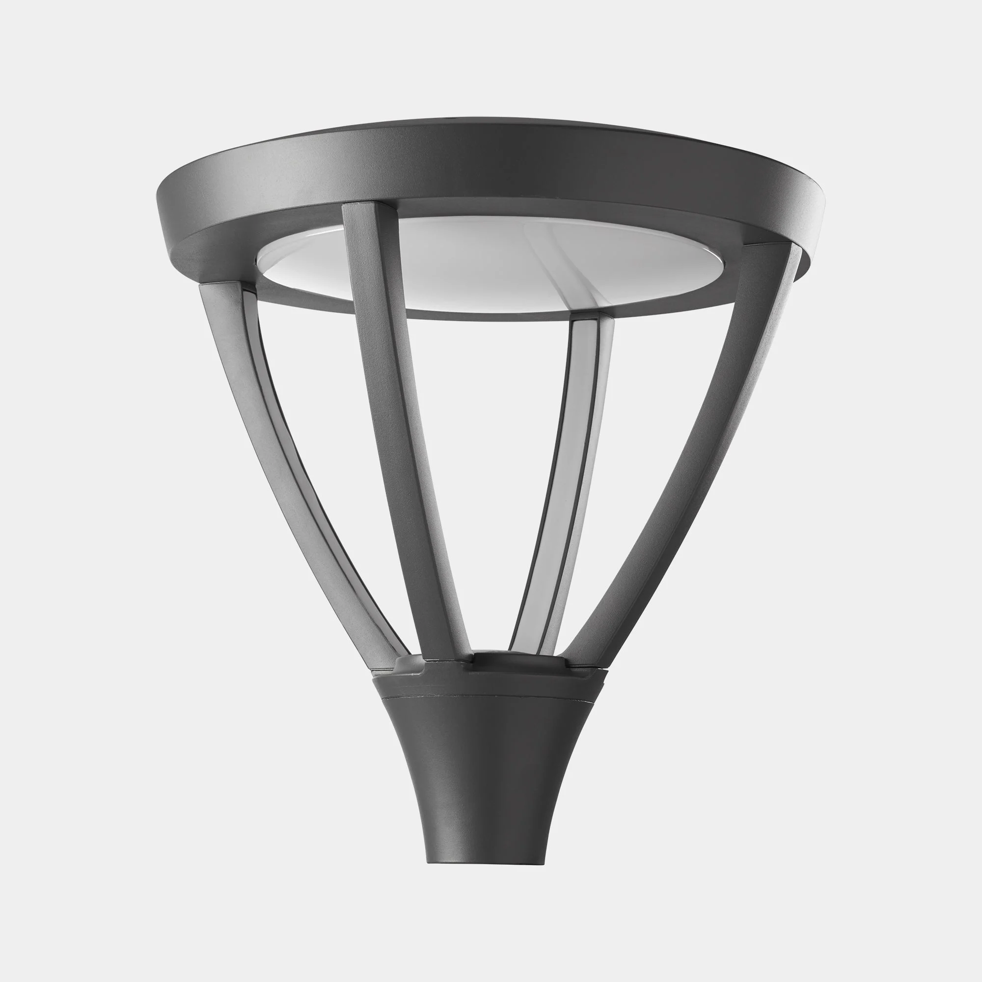 Cabezal LED de farola LedsC4 Proud gris urbano 3000K IP66 60-9913-Z5-CL