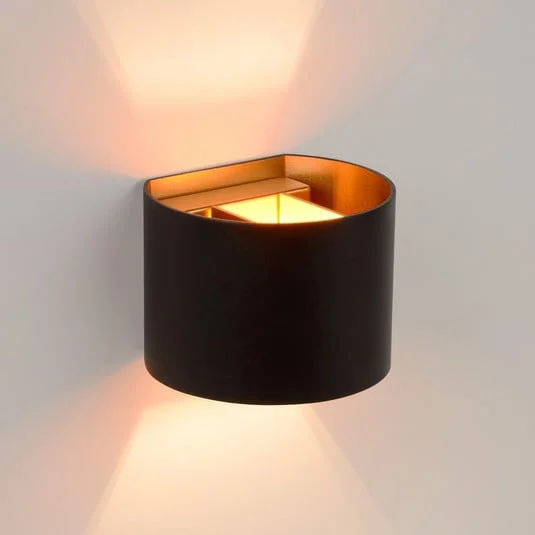 Xio aplique de pared LED, anchura 13 cm, negro