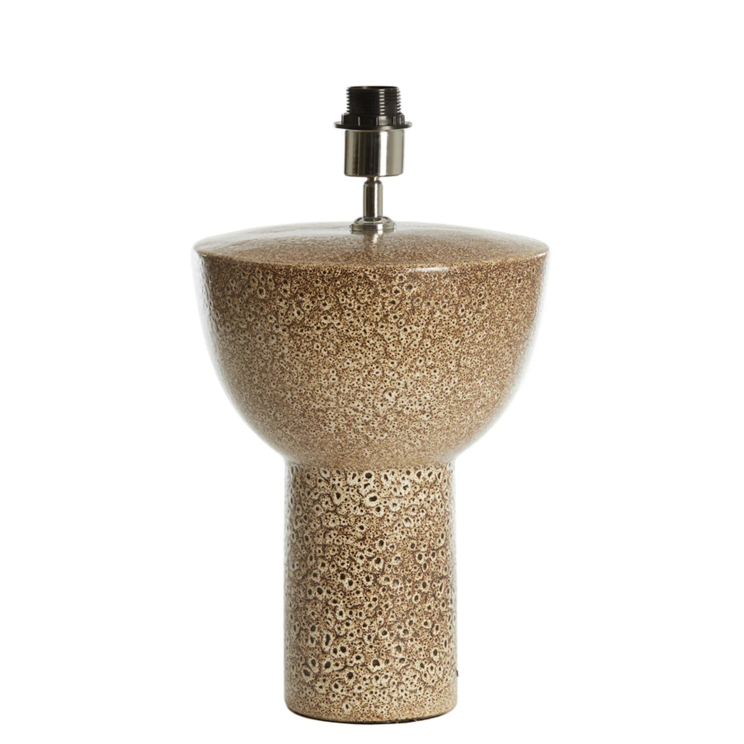 Base de lámpara cerámica moteada marrón Light & Living Yasur