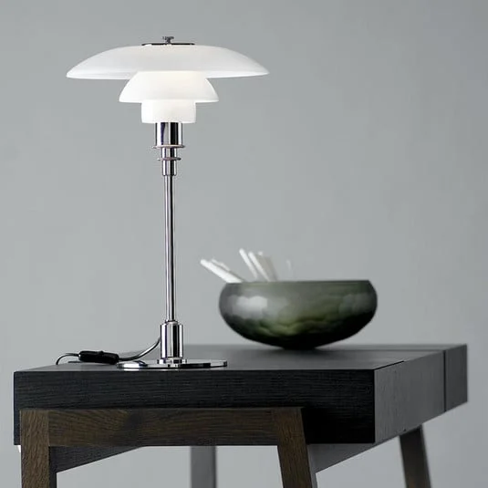 Louis Poulsen PH 3/2 lámpara mesa cromo brillante