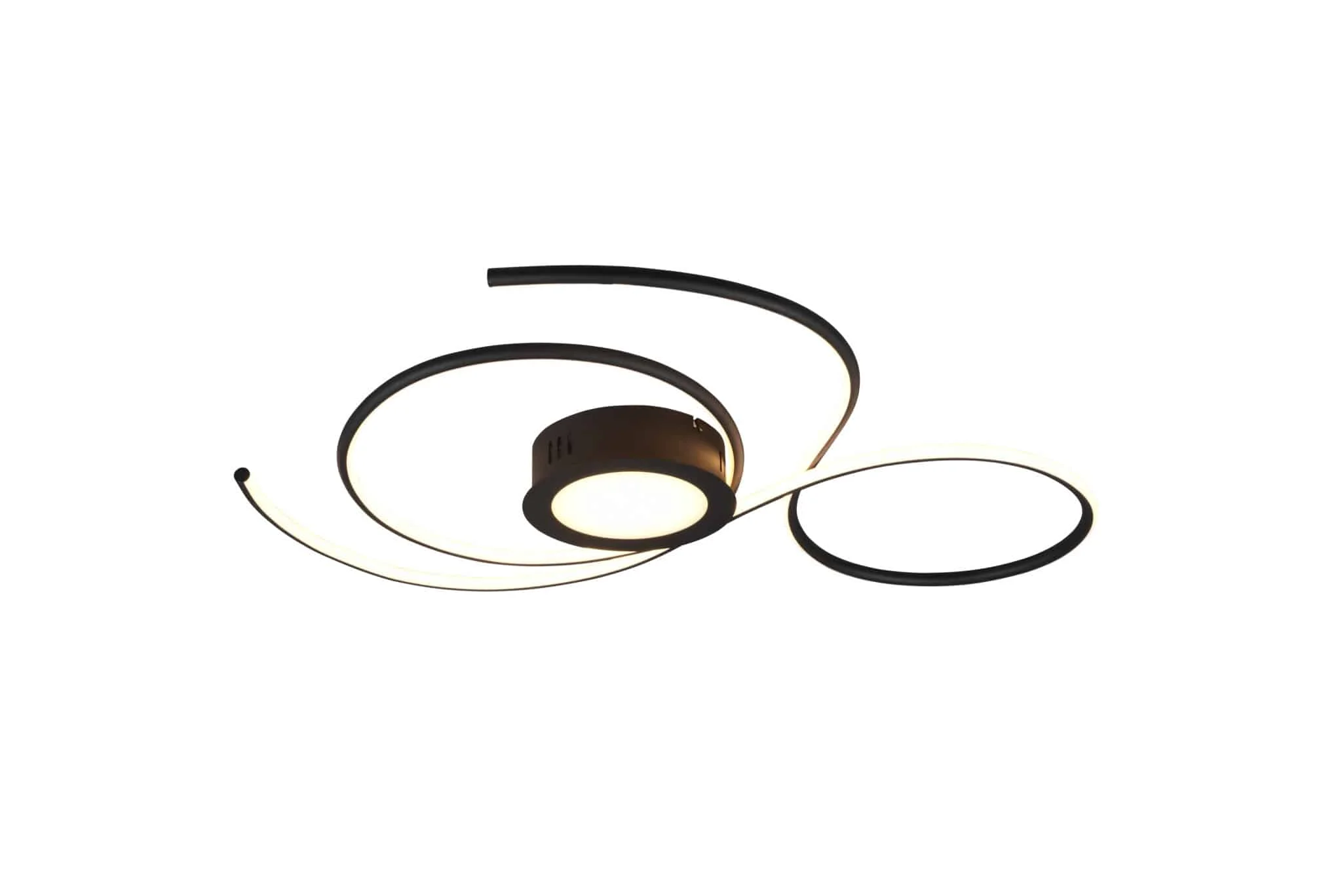 Trio Jive Plafón LED de metal negro mate 6