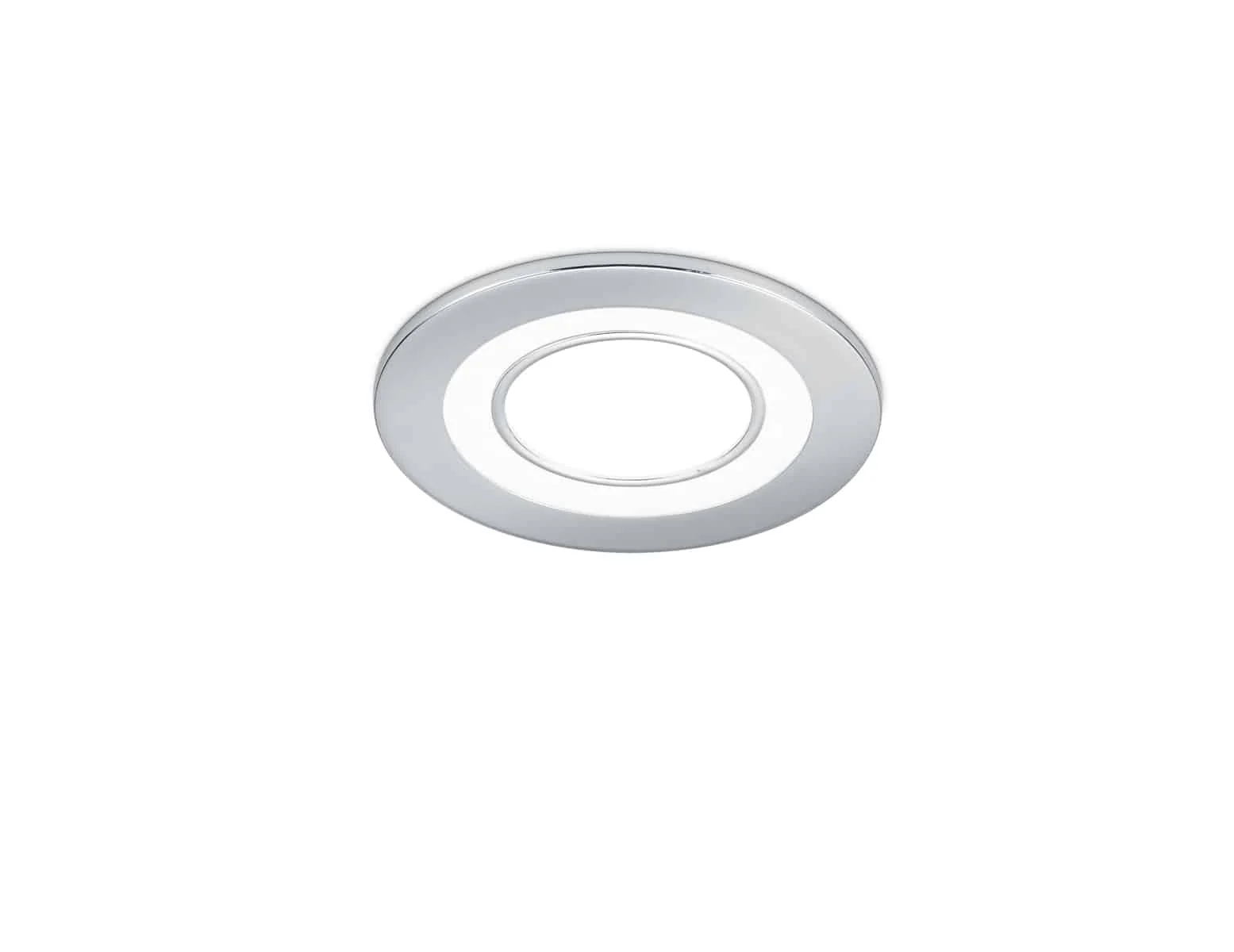 Downlight empotrable Trio Core LED cromo 3000K Ø8,2cm 6