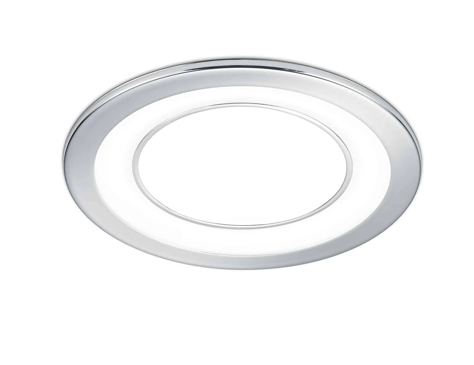 Downlight empotrable Trio Core LED cromo 3000K Ø14,8cm 6