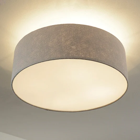 Quitani plafón Gala, Ø 50 cm, pantalla de fieltro gris