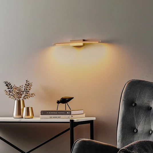 Quitani aplique de pared LED Tolu, níquel, 45cm