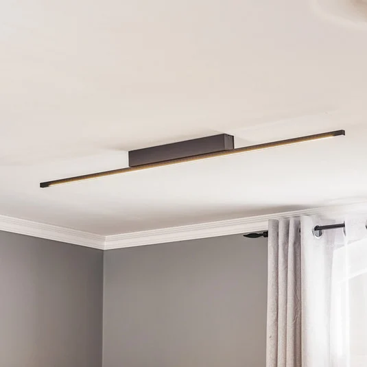 Quitani Plafón LED Tolu, negro, 118 cm