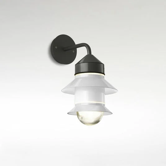 Aplique de exterior MARSET Santorini, IP65, blanco