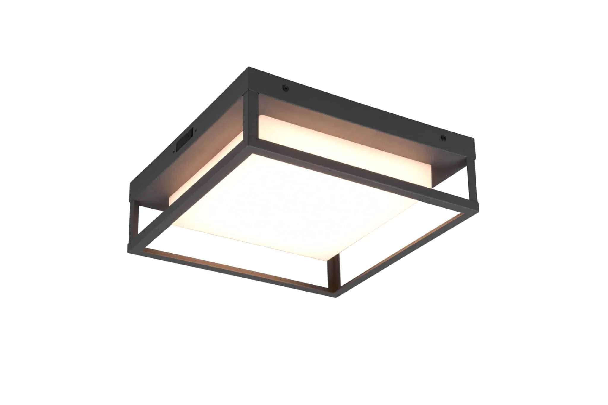 Plafón de techo exterior Trio Witham LED antracita IP54 30cm 6
