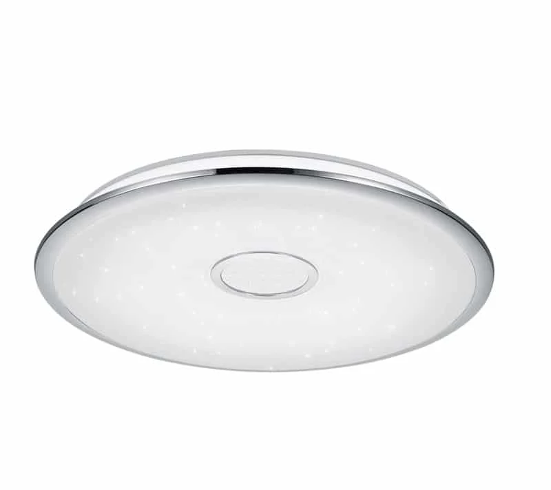 Plafón de techo Trio Osaka LED cromo CCT regulable con mando Ø65cm 6