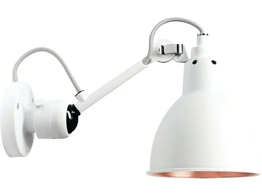 304 Aplique de Pared Blanco/Blanco/Cobre - Lampe Gras
