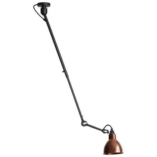 302 Lámpara de Techo Negro/Cobre Crudo - Lampe Gras
