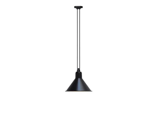 322 L Lámpara Colgante Cónica Negro - Lampe Gras