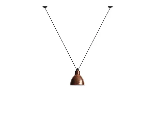 323 XL Lámpara Colgante Round Raw Copper/White - Lampe Gras