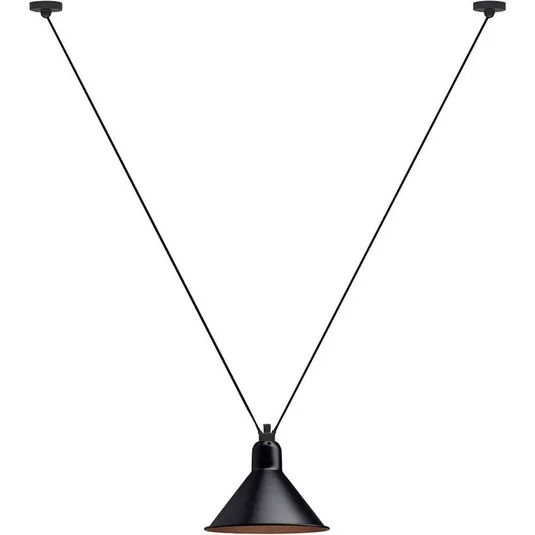 323 L Lámpara Colgante Cónica Negro/Cobre - Lampe Gras
