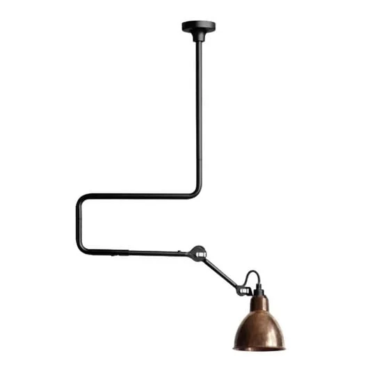 312 Lámpara de Techo Negro/Cobre Crudo/ Blanco - Lampe Gras