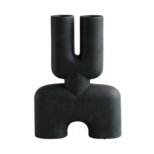 Cobra Double Jarrón Hexa Black- 101 Copenhagen